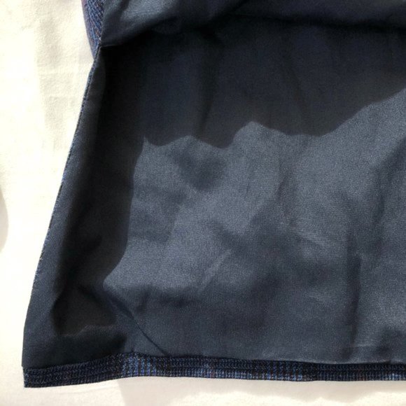 New Banana Republic Plaid Sleeveless Tie Waist Apron Top Navy Blue Size XS - Picture 14 of 16